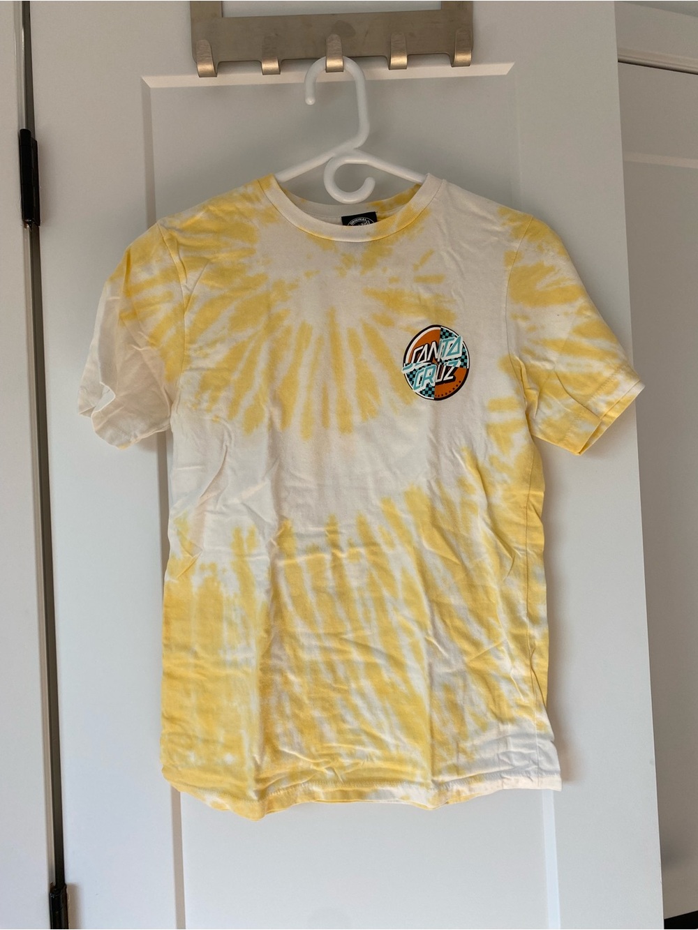 Santa Cruz Yellow Tie-Dye Crewneck Tee